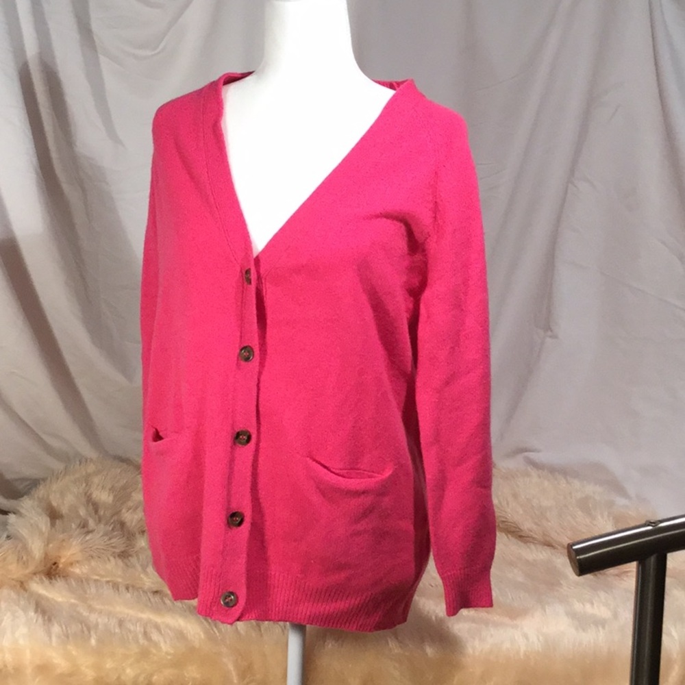 Hot pink Cavalini wool cardigan